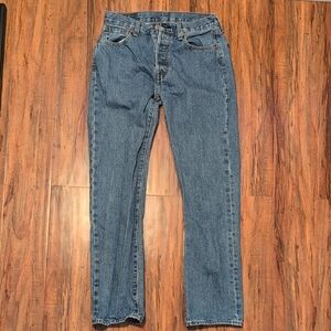 Classic Blue Straight Leg Jeans